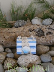 Πρωτότυπη μπομπονιέρα. Μπομπονιέρα βάπτισης αγόρι μπαουλάκι, ξύλινο με θέμα ναυτικό χειροποίητο.